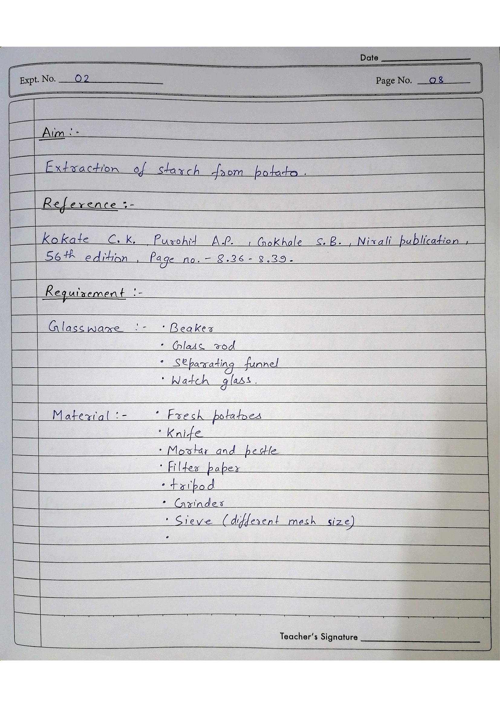 Pharmacognosy Practical